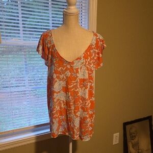 Philosiphy Floral Orange Women's Top